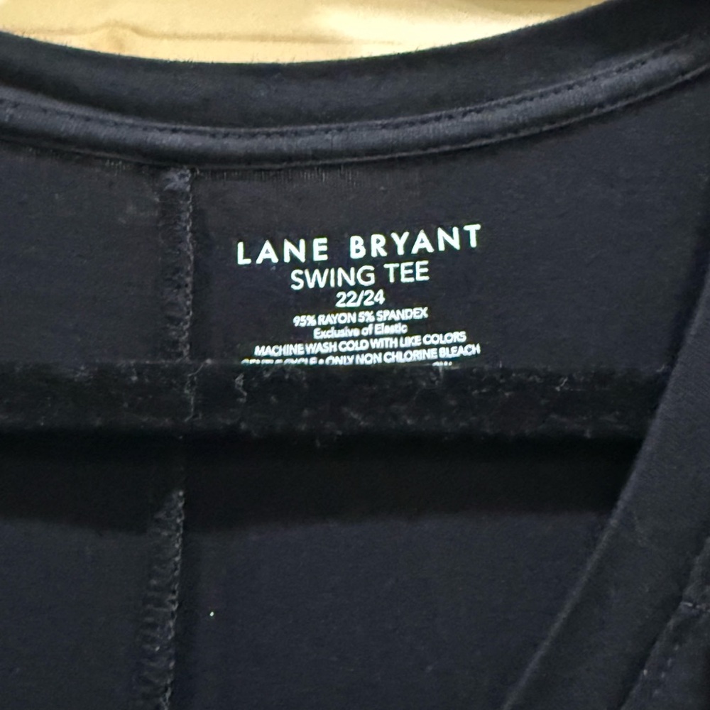 Two Lane Bryant Black & Navy Swing Tee - Picture 3 of 8